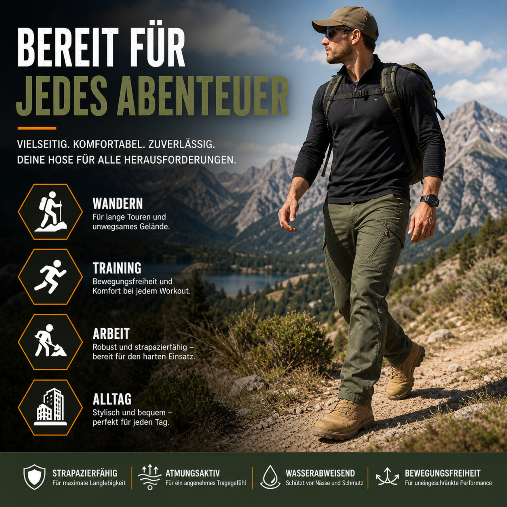 Nordspur | Mountrel Leichte schnelltrocknende Outdoor-Hose