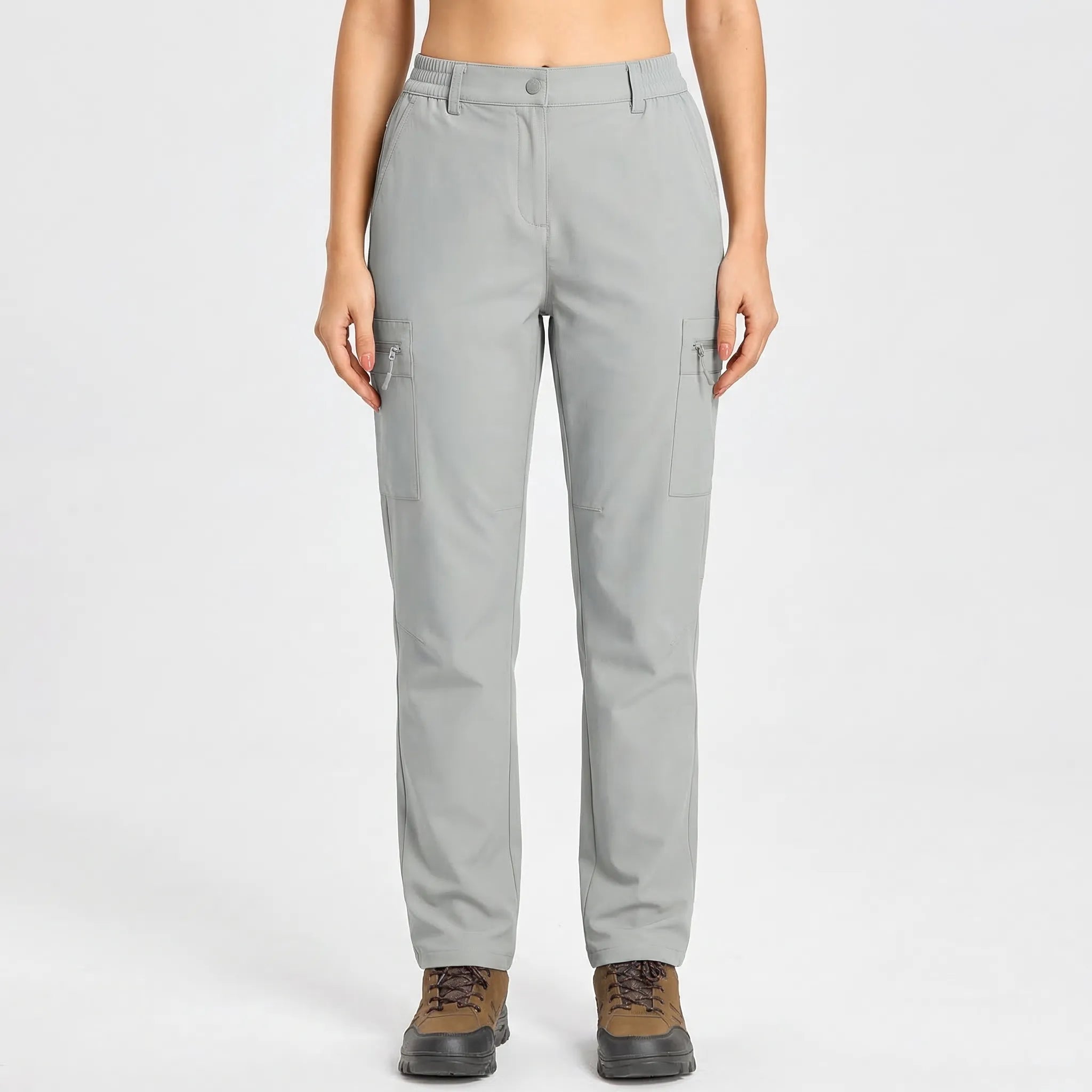 Leichte Damen Wanderhose mit Cargo-Taschen, schnelltrocknend und wasserabweisend