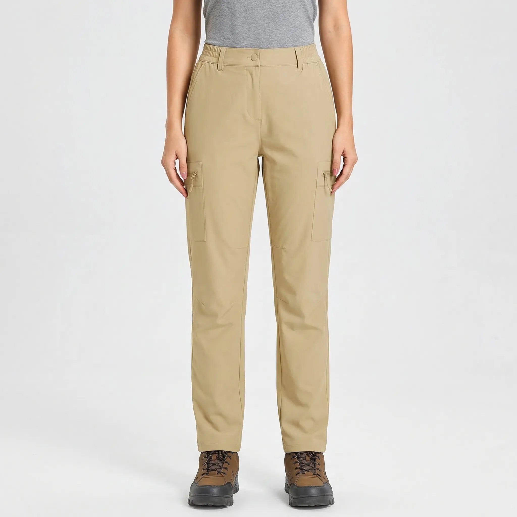 Leichte Damen Wanderhose mit Cargo-Taschen, schnelltrocknend und wasserabweisend