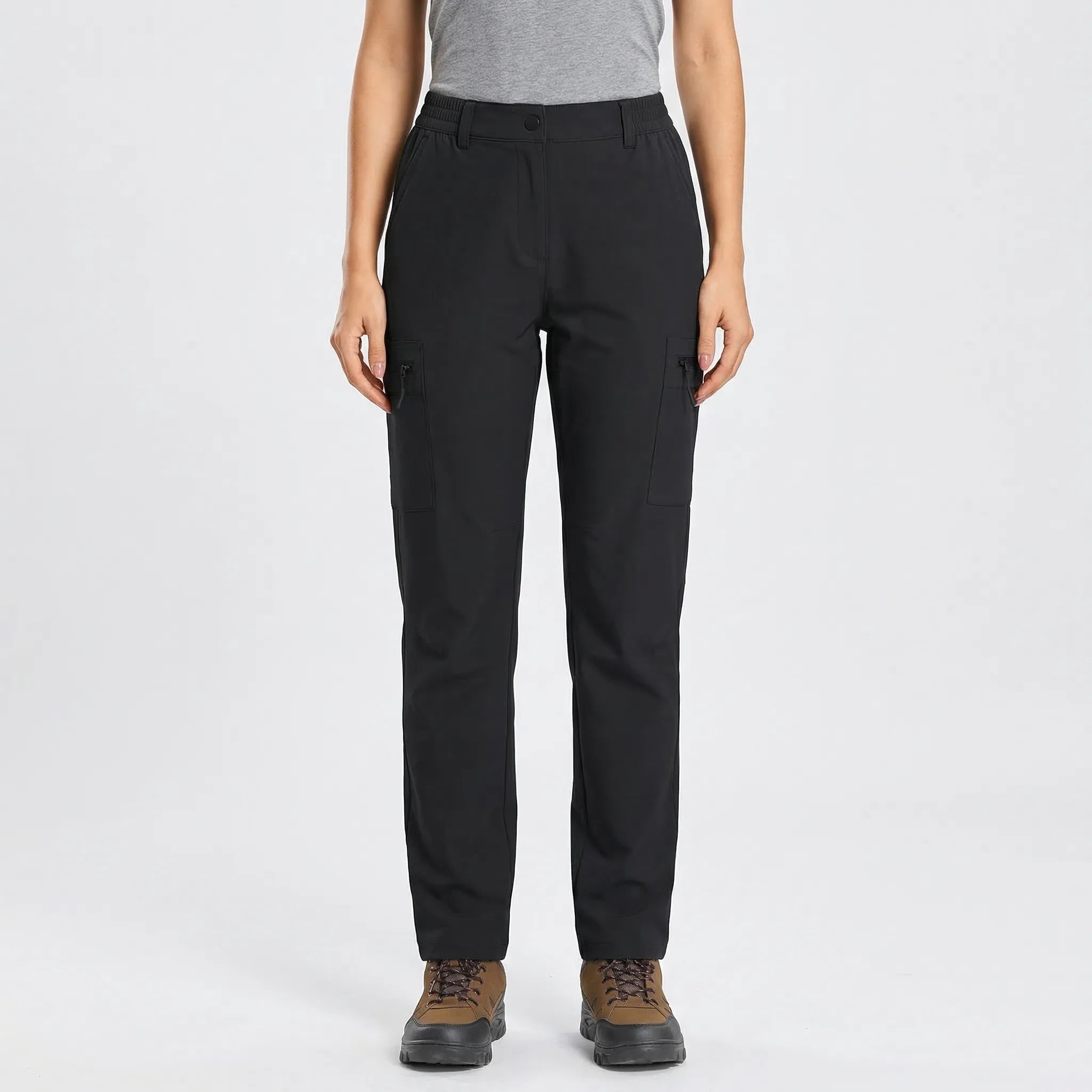 Leichte Damen Wanderhose mit Cargo-Taschen, schnelltrocknend und wasserabweisend
