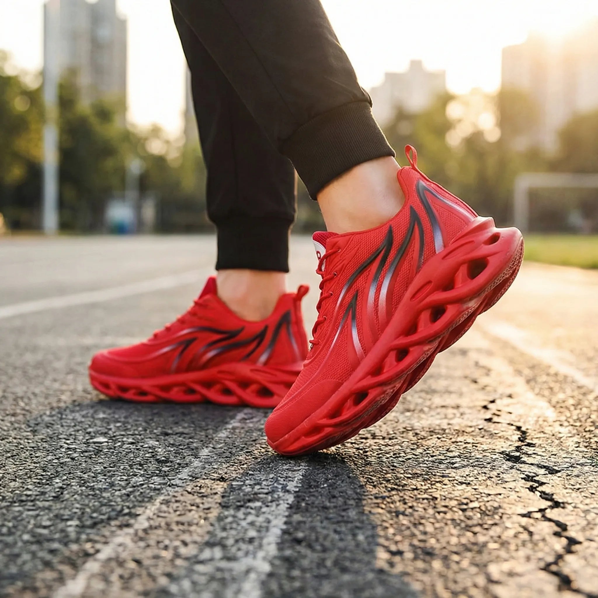 Herren-Laufschuh atmungsaktives Mesh leicht rutschfest Sportschuh