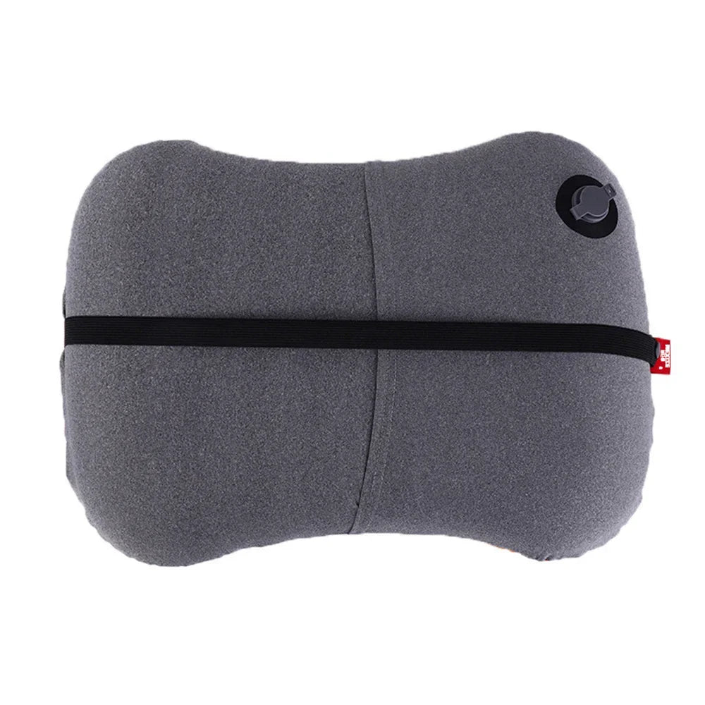 Tragbares aufblasbares Reisekissen mit ergonomischer Nackenunterstützung und gesteppter Oberfläche
