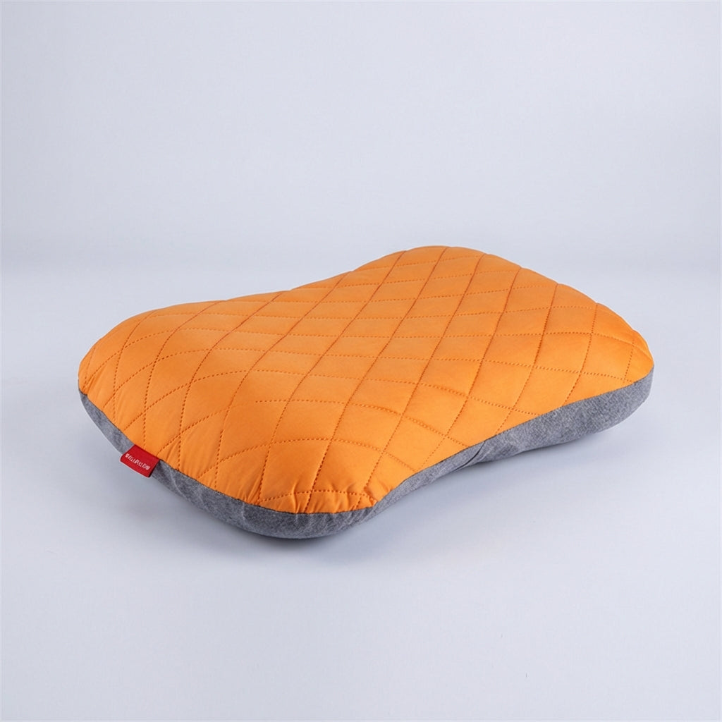 Tragbares aufblasbares Reisekissen mit ergonomischer Nackenunterstützung und gesteppter Oberfläche
