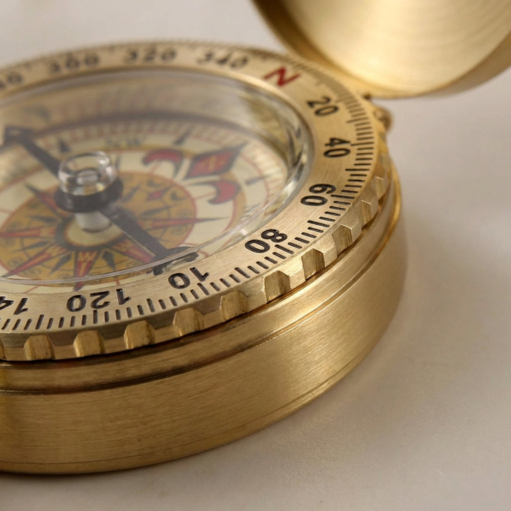 Kompass mit Schutzdeckel leuchtend Zifferblatt taschenfreundlich