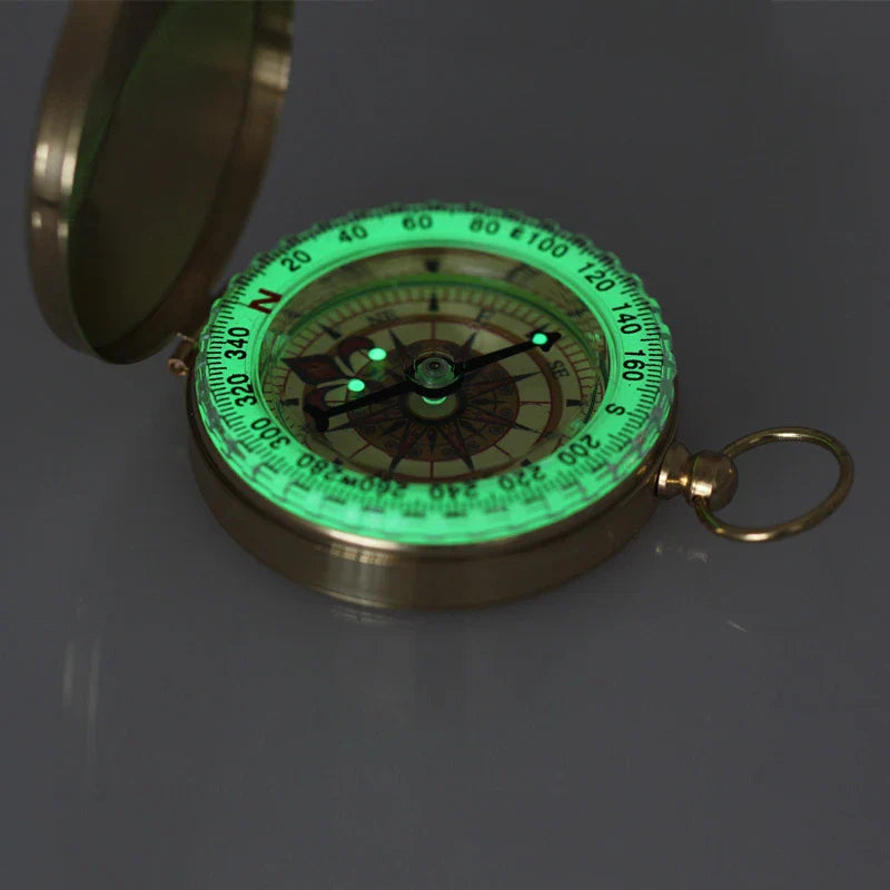 Kompass mit Schutzdeckel leuchtend Zifferblatt taschenfreundlich