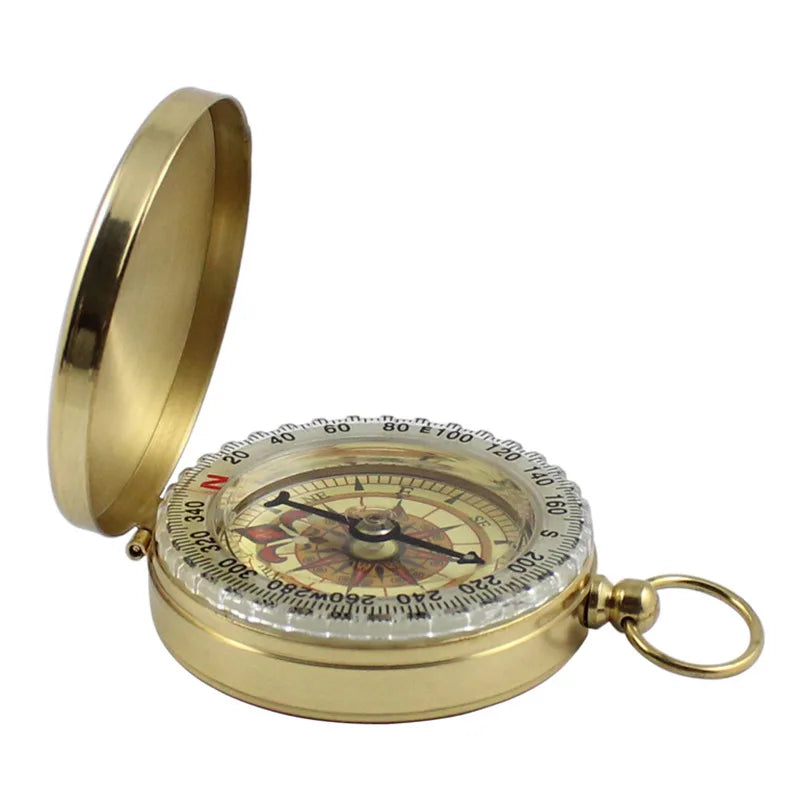Kompass mit Schutzdeckel leuchtend Zifferblatt taschenfreundlich