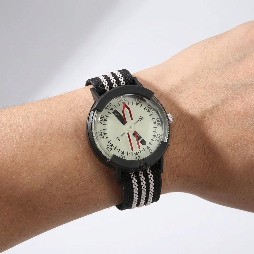 Armband-Navigationskompass mit leuchtendem Zifferblatt für Outdoor-Navigation