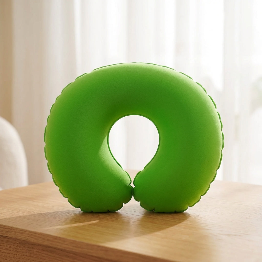 Aufblasbares U-förmiges Nackenkissen ergonomische Reisestütze