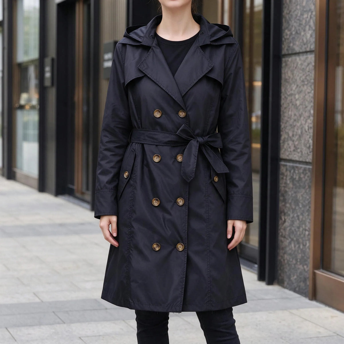 Nordspur | Nerovia Leichte Lange Regenjacke Mit Kapuze