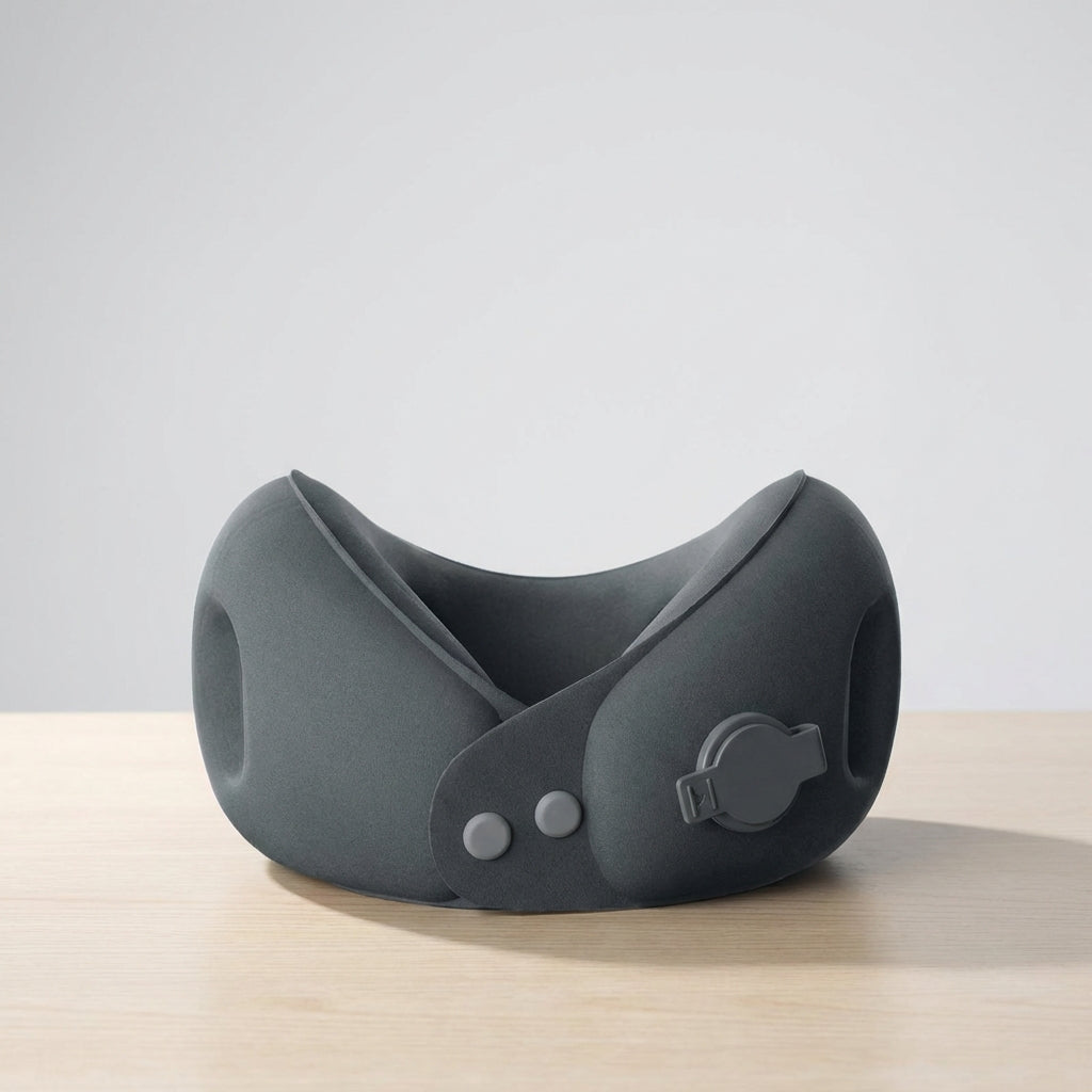 Aufblasbares Nackenkissen ergonomisch mit kompakter Transporttasche