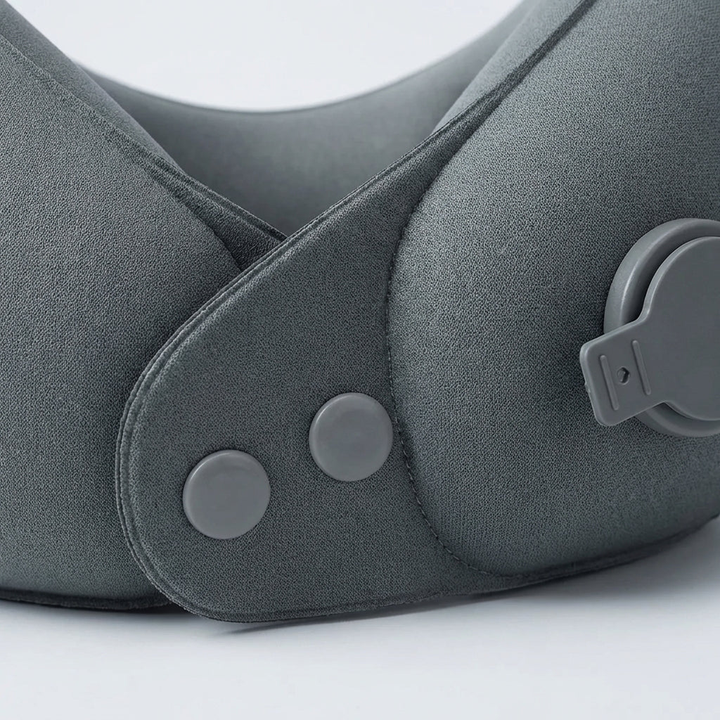 Aufblasbares Nackenkissen ergonomisch mit kompakter Transporttasche