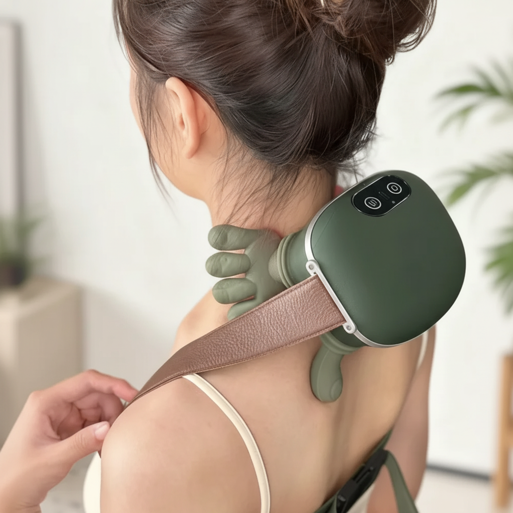 Handförmiger Nackenmassager tragbar mit Knetfunktion
