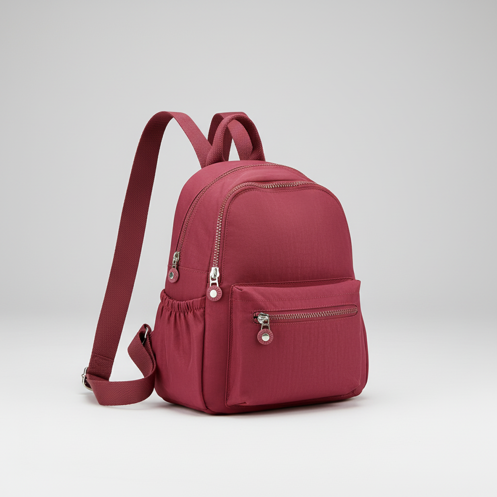 Ultraleichter Nylon-Tagesrucksack mit organisierten Taschen und gepolsterten Griffen