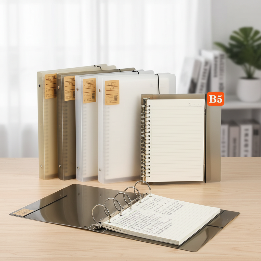 Loseblatt-Ringbinder nachfüllbar für A4 A5 B5 Papierformate