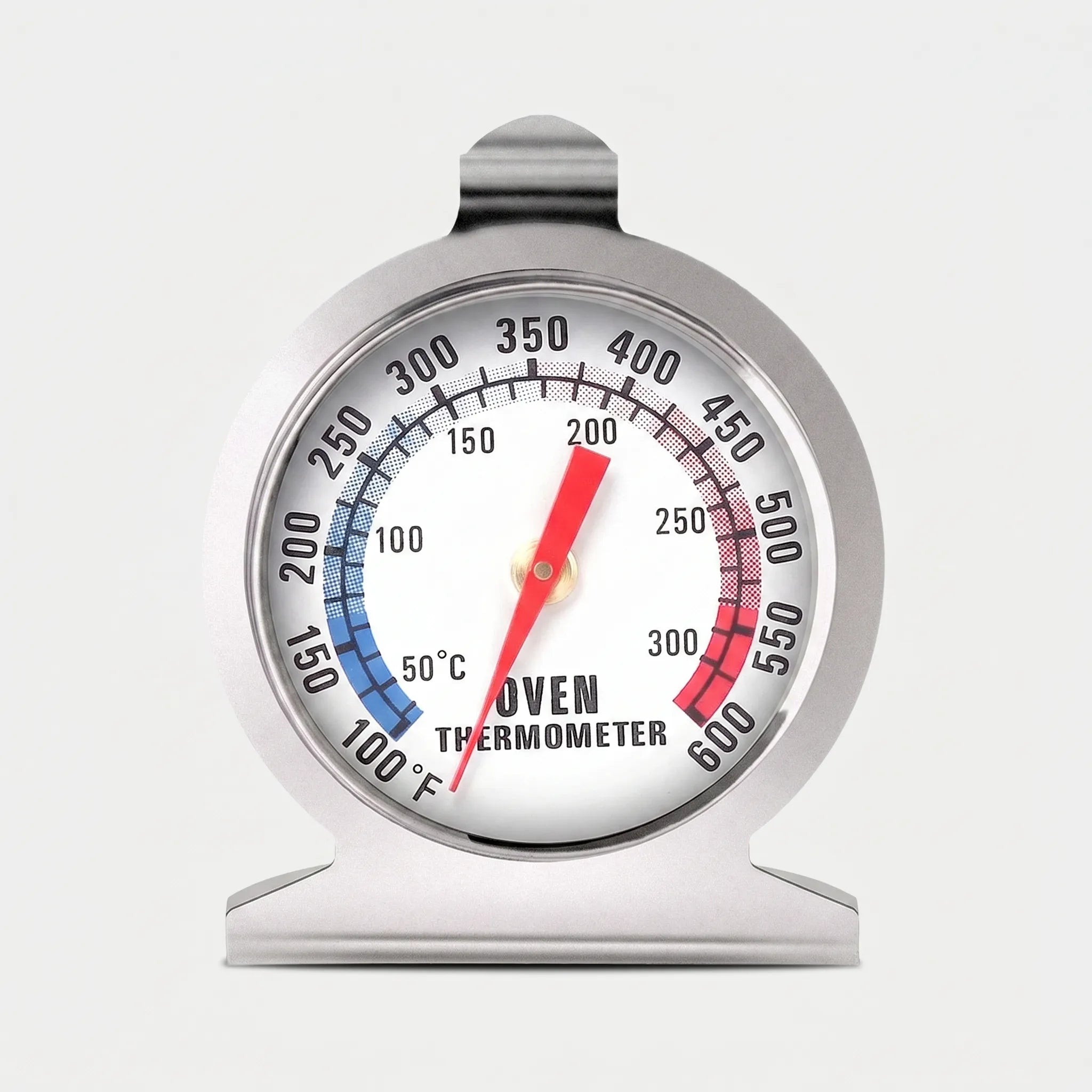 Analoges Ofenthermometer mit Temperaturzonen und Aufhängehaken