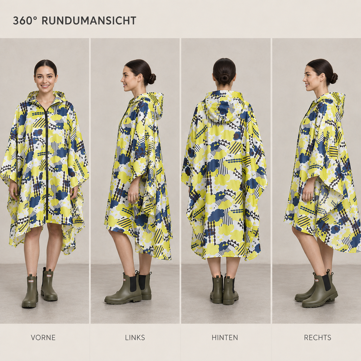 Nordspur | Nubis Weit Geschnittener Damen Regenponcho