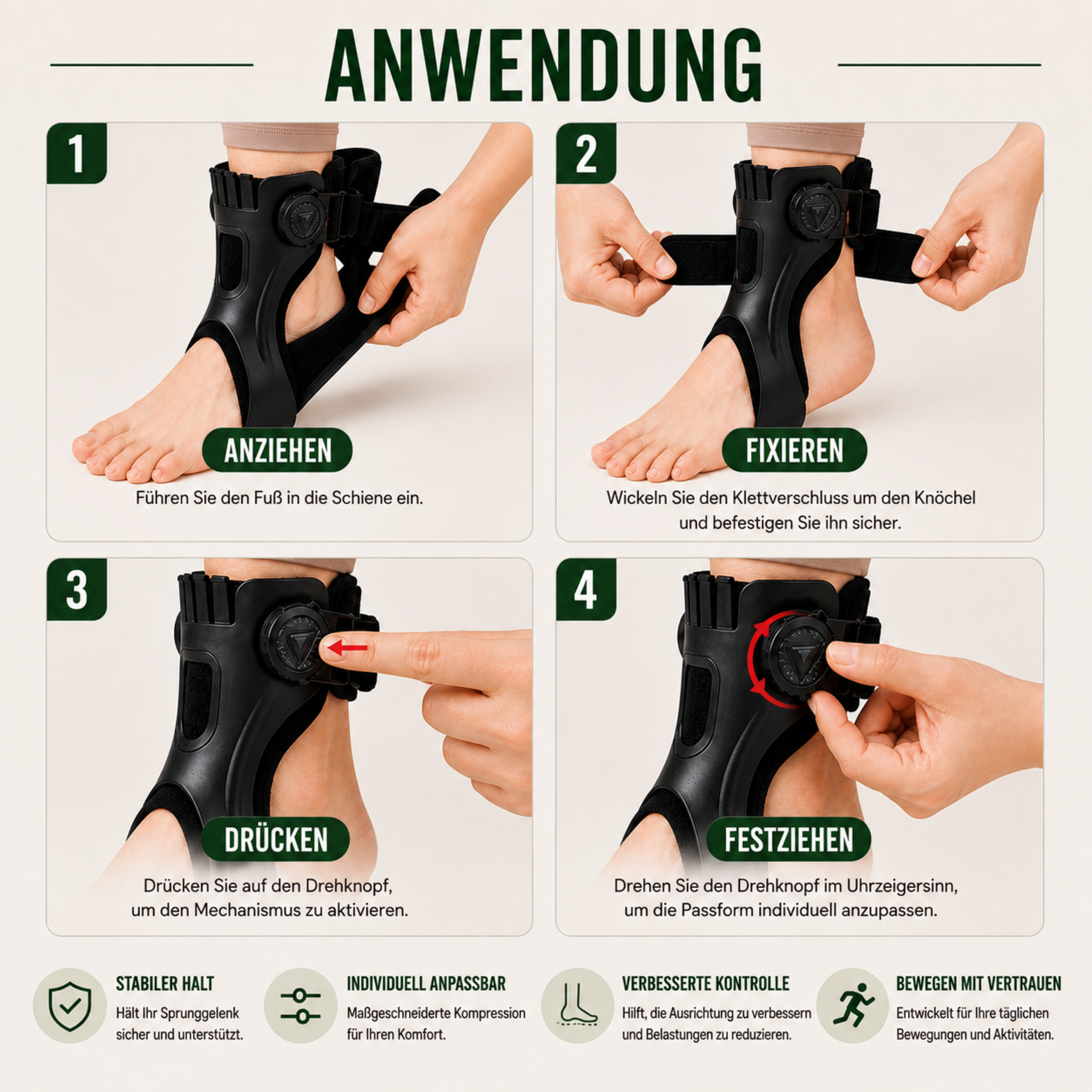 Nordspur | OrthoLift Verstellbare Knöchelstabilisierungsorthese