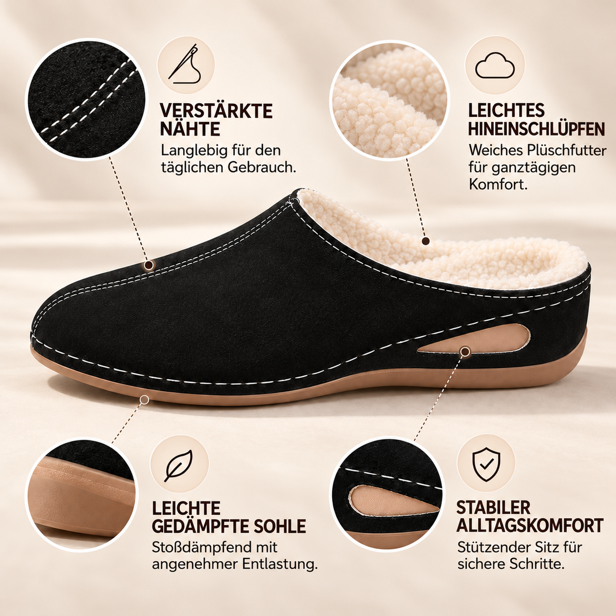 Nordspur | Orthopädische Gemütliche Hausschuhe