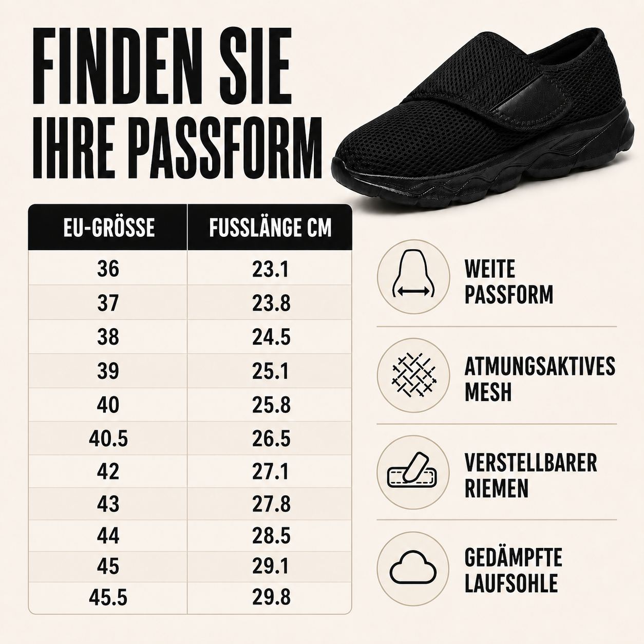 Nordspur | Orthowalk Weitschafts-Verstellbarer Orthopädischer Gehschuh