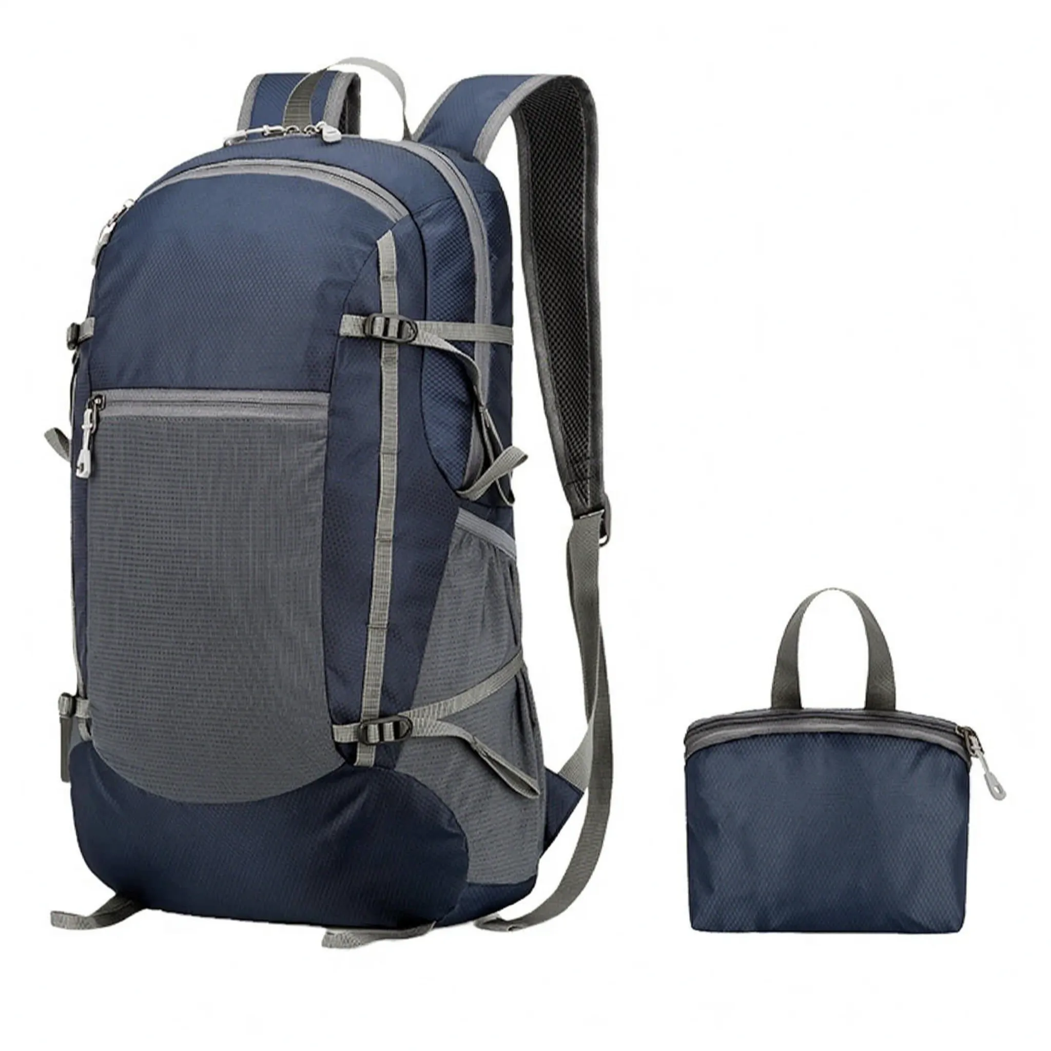 Packbarer Tagesrucksack faltbar wasserabweisend verstellbare Schultergurte