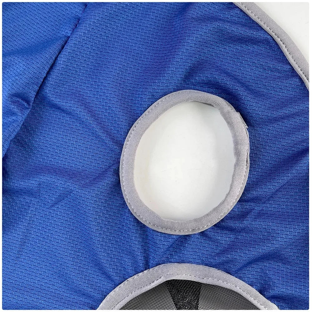 Pferdefliegenmaske atmungsaktiv Mesh-Augen Ohrschutz blau