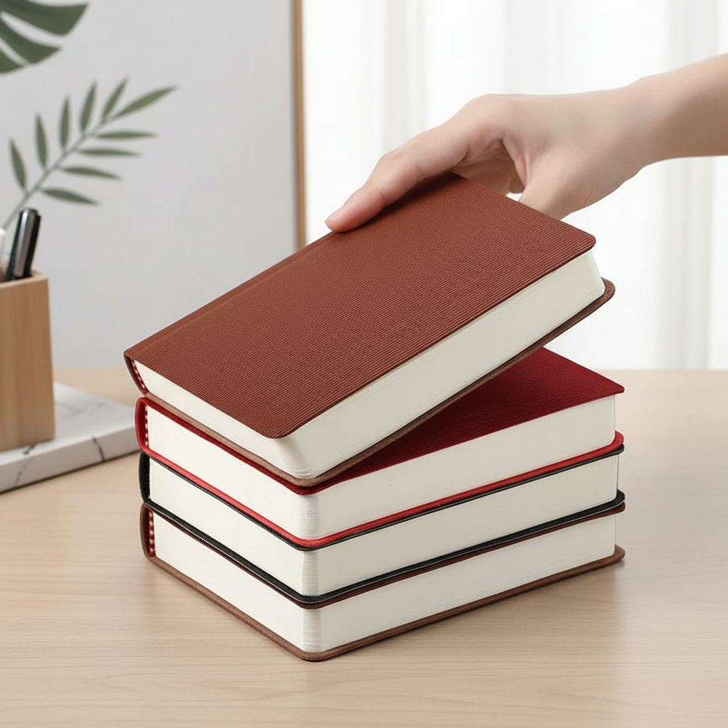 Kompaktes A6-Notizbuch mit Fadenheftung 360 Seiten liniert blanko
