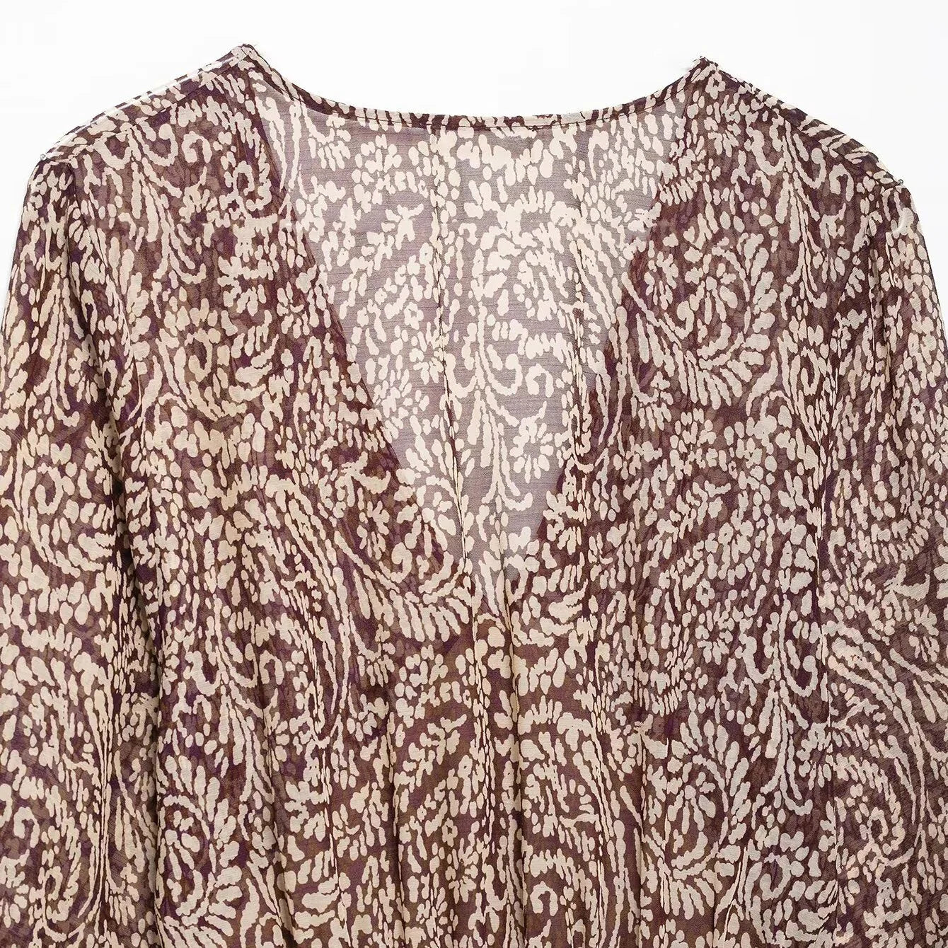 Nordspur | Paislara Tiered Midi Dress With V-Neckline
