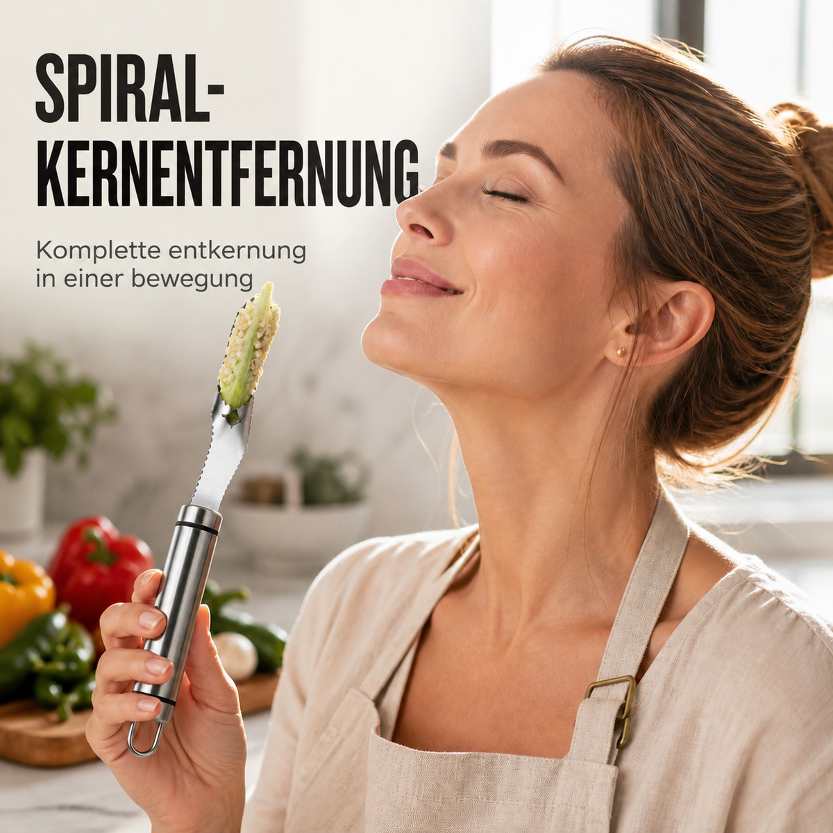 Nordspur | Paprikaentferner aus Edelstahl | Küchengerät zum Entkernen von Gemüse