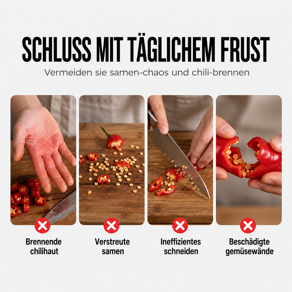 Nordspur | Paprikaentferner aus Edelstahl | Küchengerät zum Entkernen von Gemüse