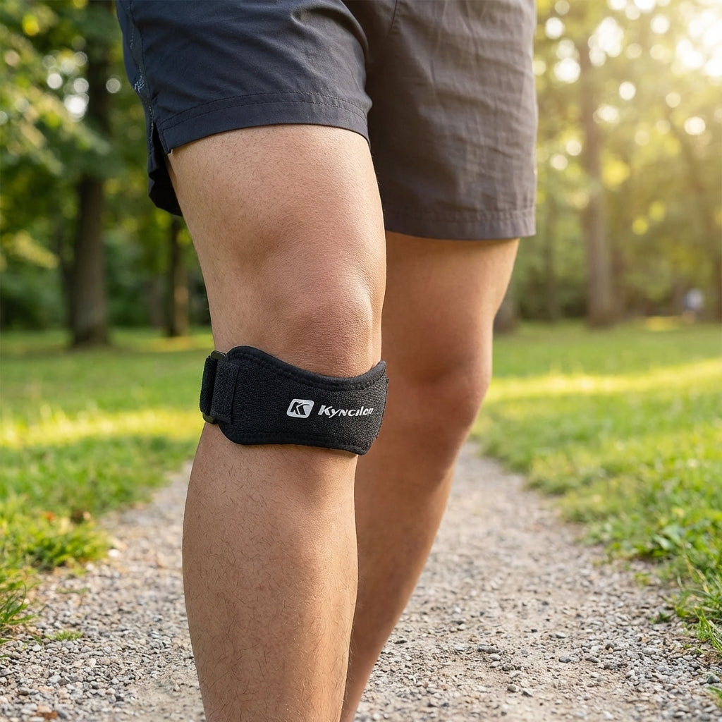 Verstellbares Patella-Knieband zur Sehnenentlastung und Kniescheibenstabilisierung
