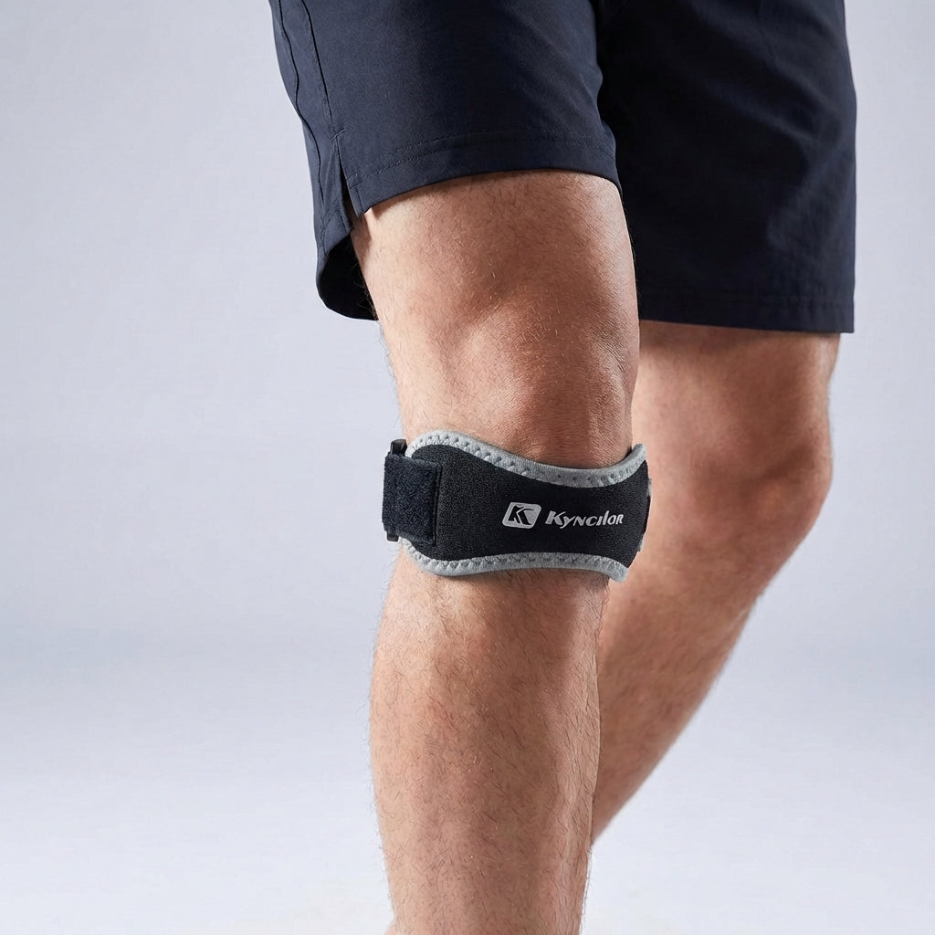 Verstellbares Patella-Knieband zur Sehnenentlastung und Kniescheibenstabilisierung