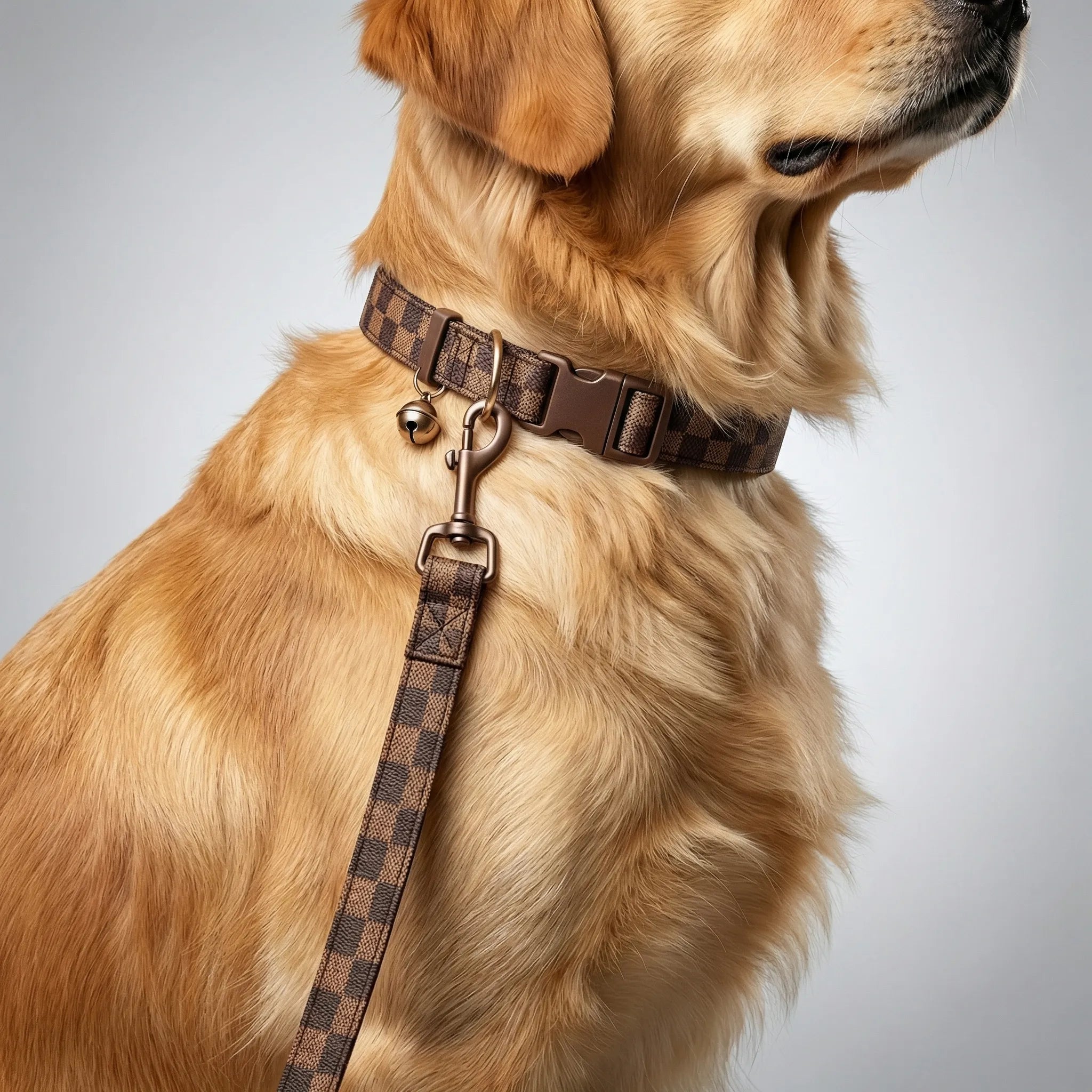 Halsband Leine Set für kleine Hunde Katzen mit Pfotenmuster
