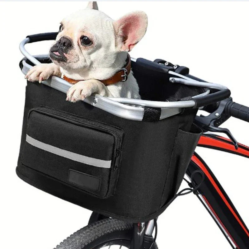 Fahrrad-Haustierkorb tragbar belüftet für kleine Hunde und Katzen