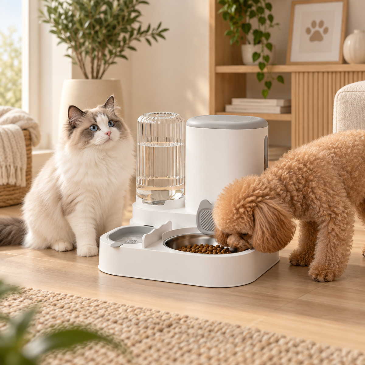 Nordspur | Pawfount 2-in-1 Automatischer Futter- und Wasserspender
