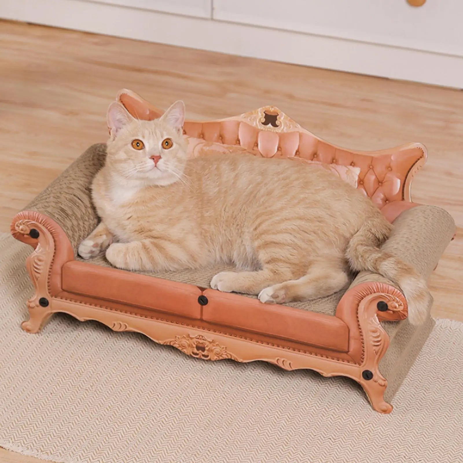 Katzenkratzbaum Sofa Chaiselongue mit Kratzflächen und Liegeplatz