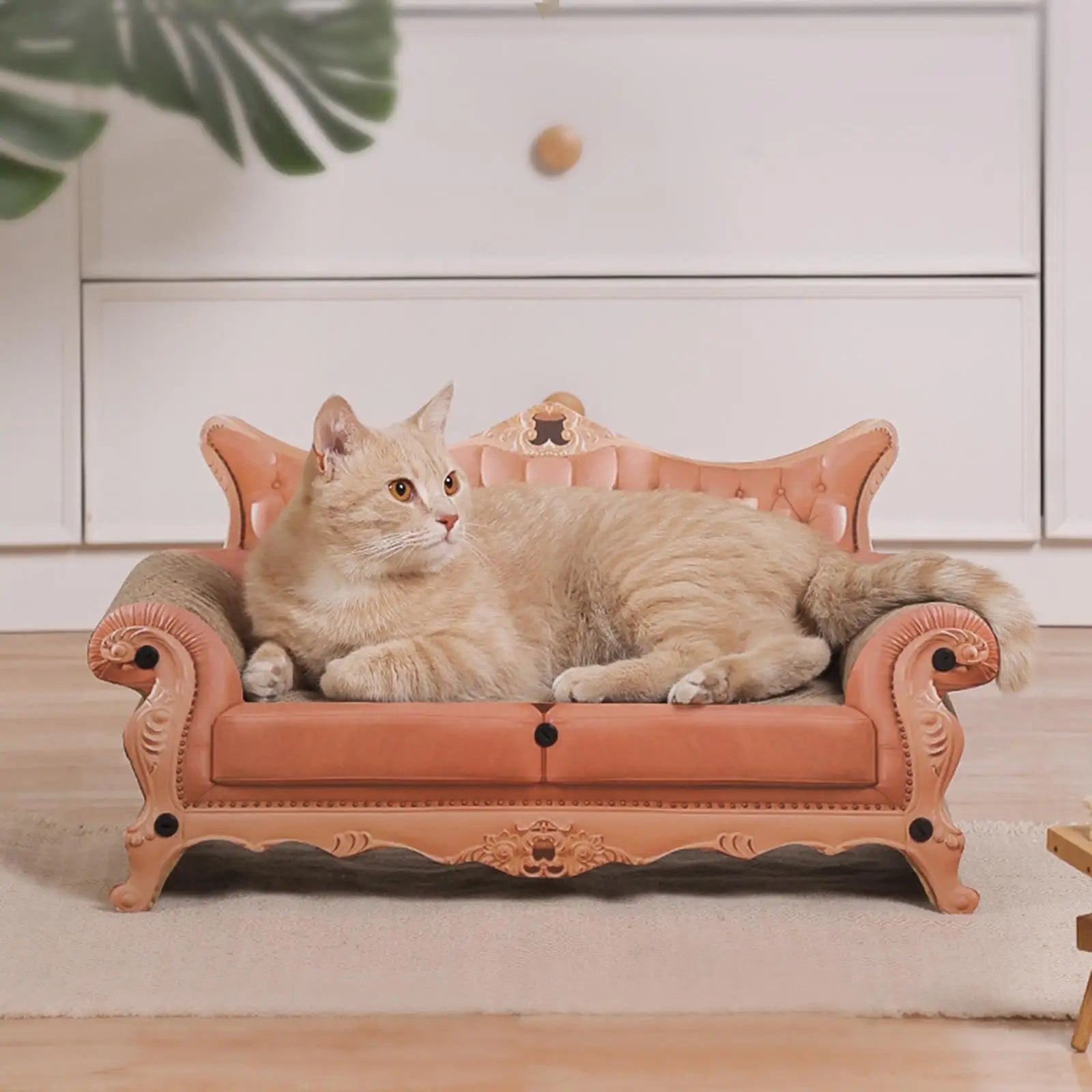 Katzenkratzbaum Sofa Chaiselongue mit Kratzflächen und Liegeplatz