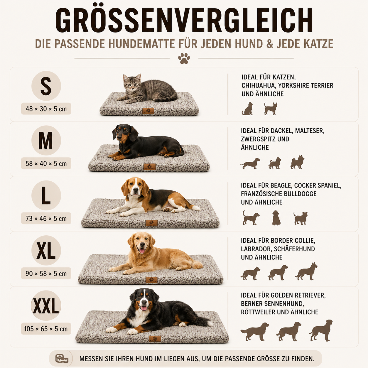 Nordspur | Pawventure Flache Orthopädische Schaumstoff Hundematte