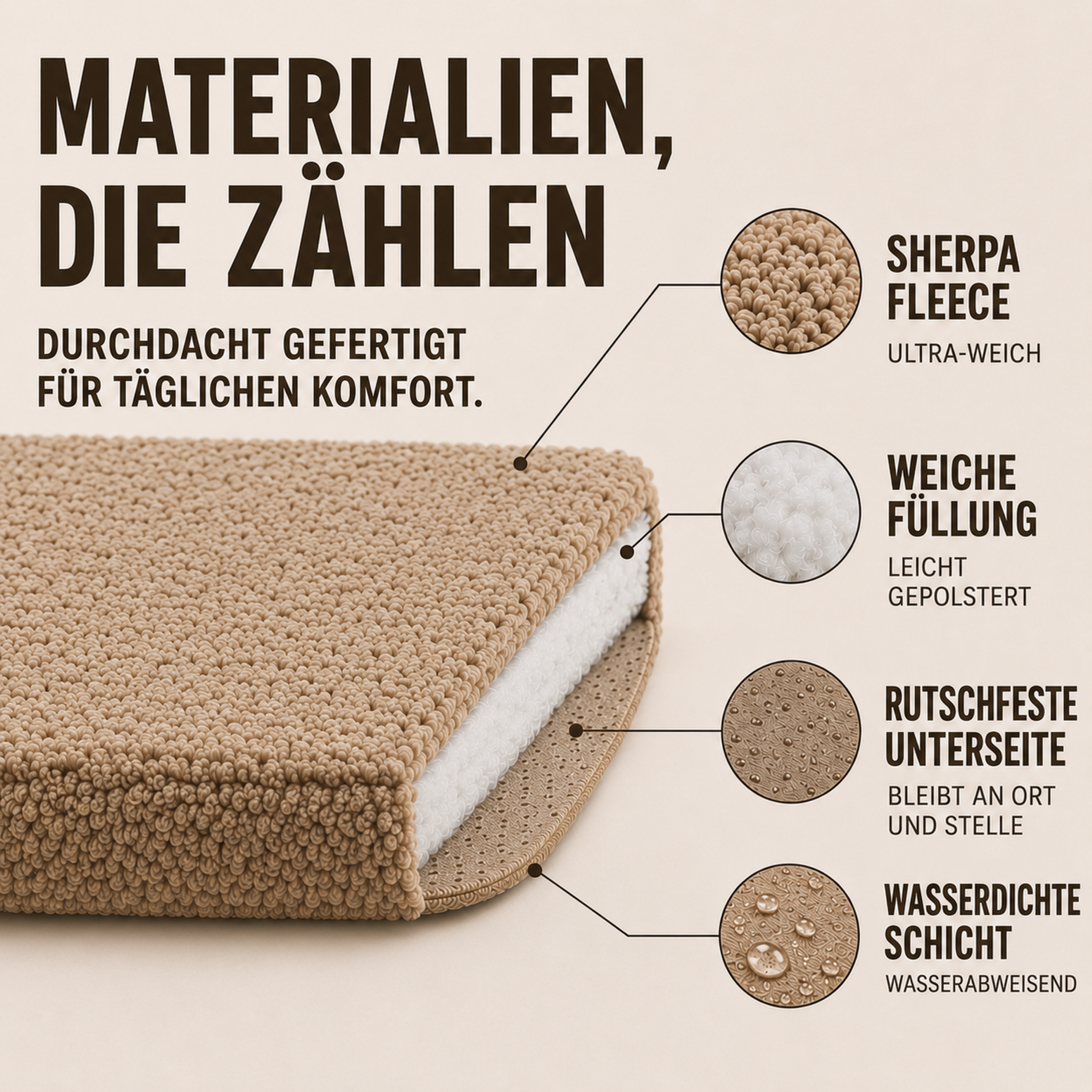 Nordspur | Pawventure Flache Orthopädische Schaumstoff Hundematte