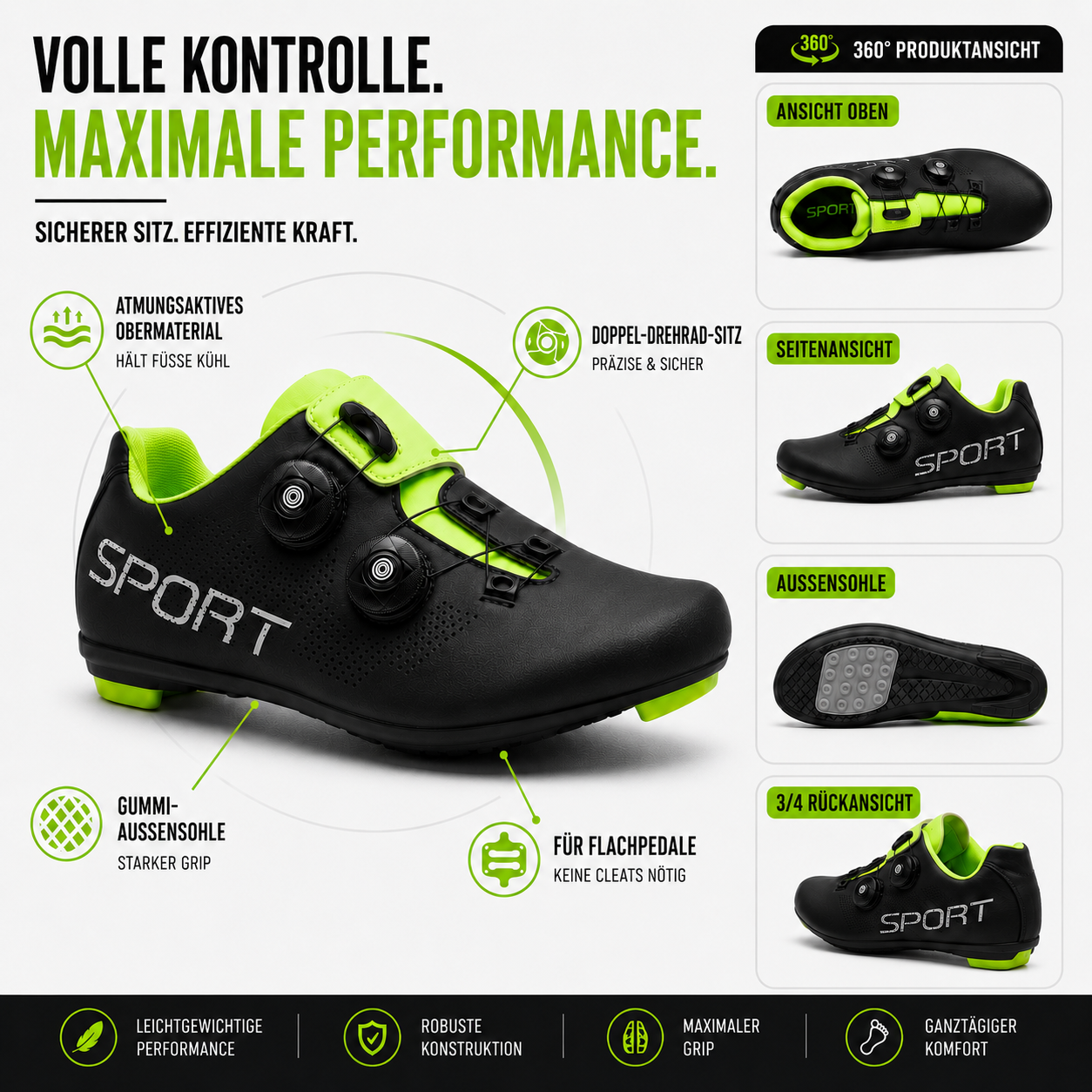 Nordspur | Pedalyx Flachpedal Schuh ohne Klickverbindung