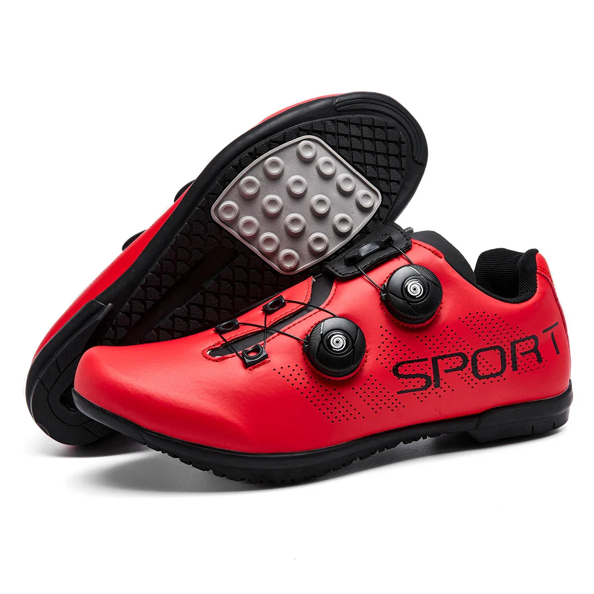 Flachpedal Radsportschuh Drehverschluss atmungsaktiv Unisex