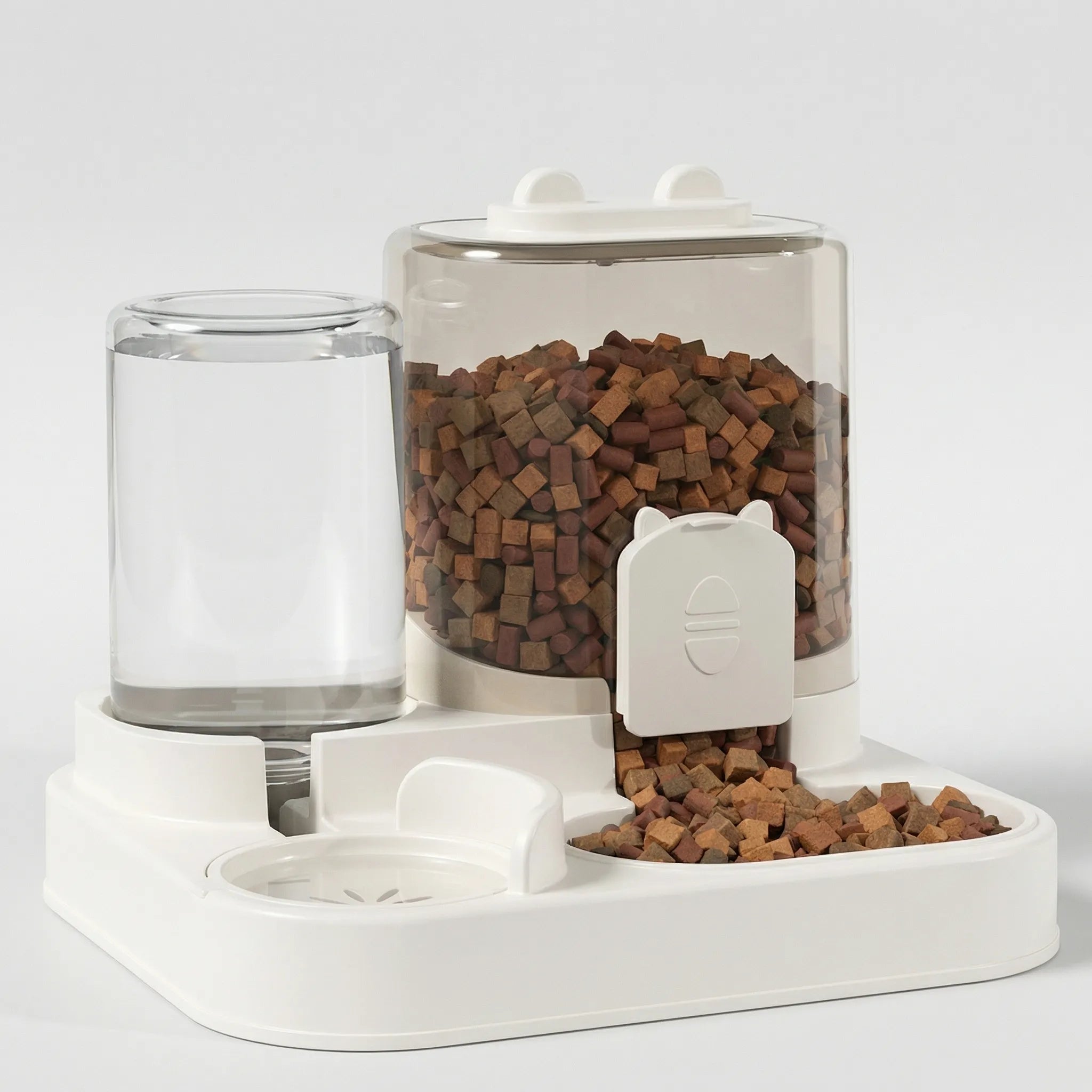 Automatischer Futter- und Wasserspender für Haustiere, schwerkraftgesteuert