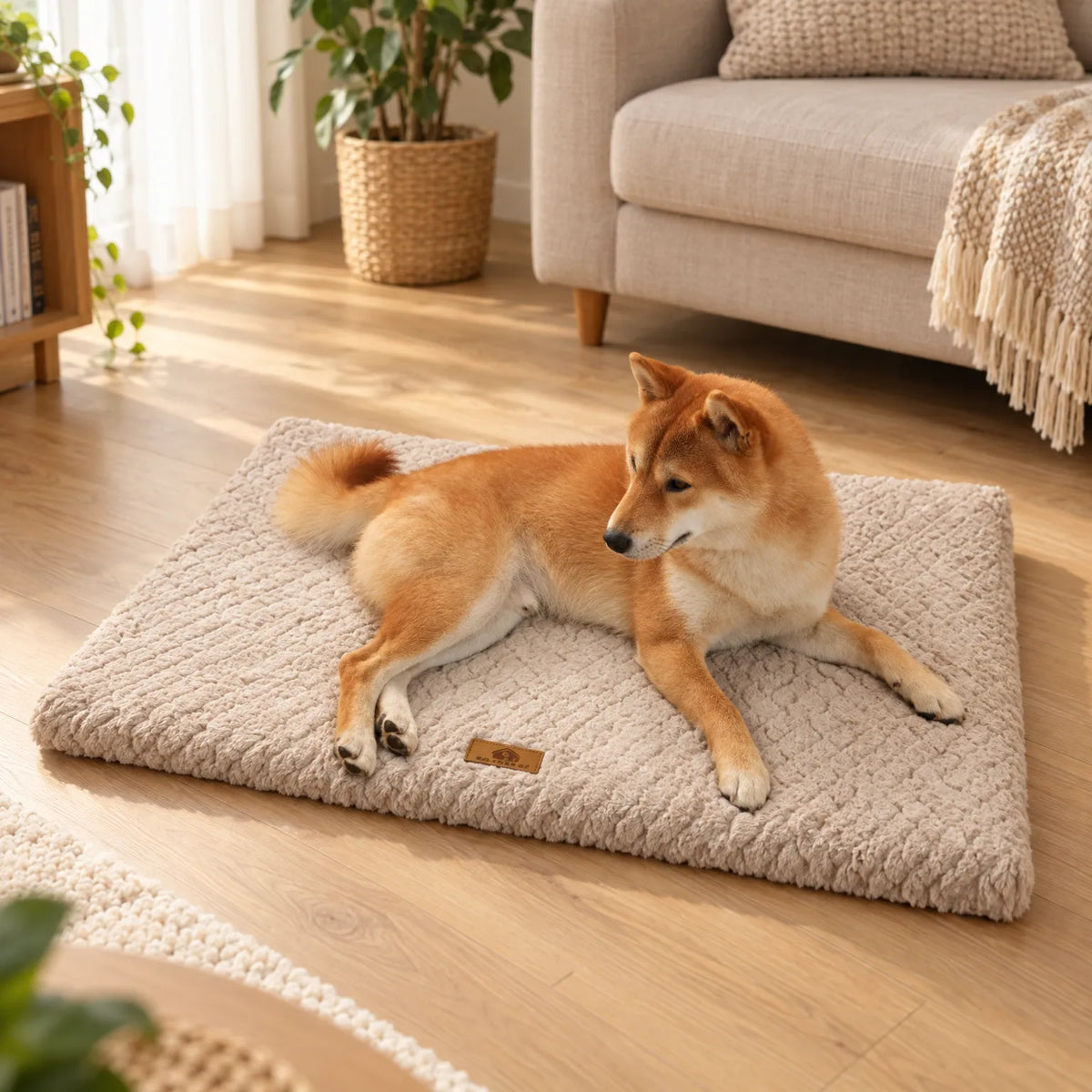 Nordspur | Pfotano Flaches Hundebett Mit Strukturmuster