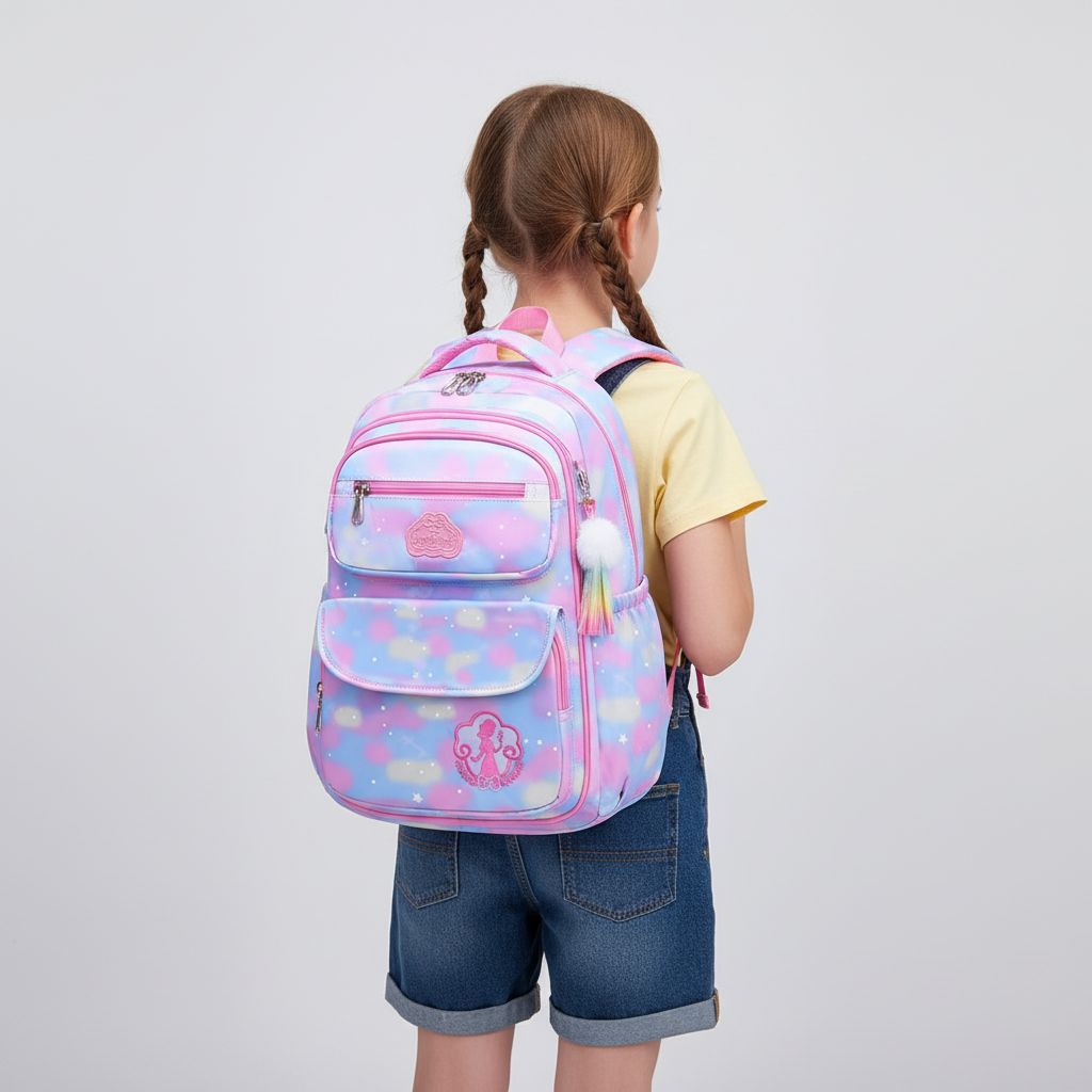 Kinder-Schulrucksack wasserabweisend mit gepolsterten Gurten