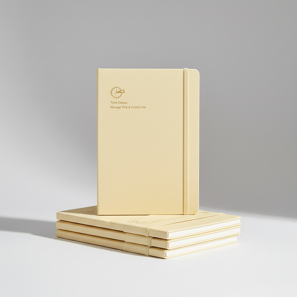 Undatiertes Wochenplaner-Notizbuch mit Wochenseiten und monatlicher Übersicht