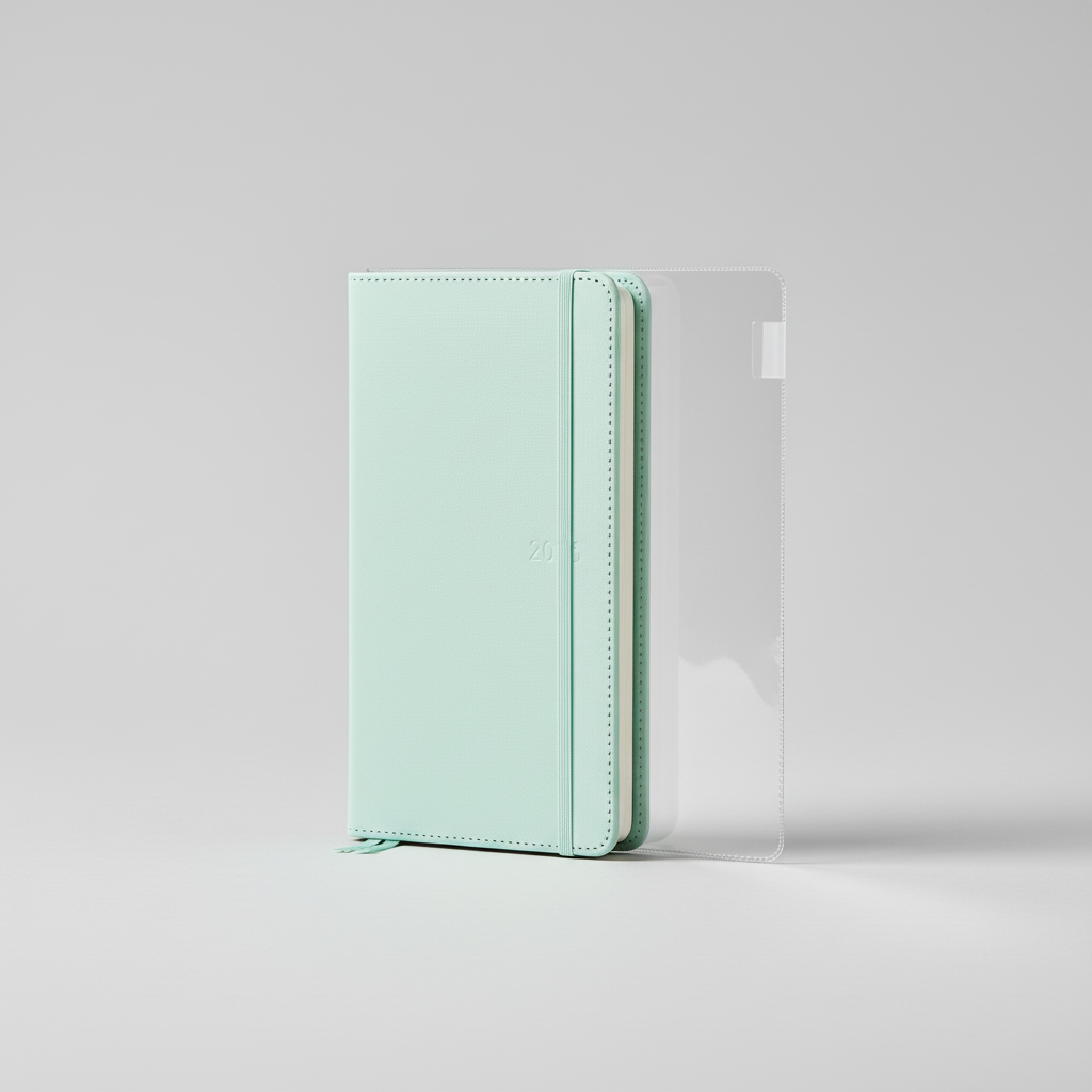 Kompakter Wochenplaner Notizbuch mit Lesezeichenbändern Taschenformat