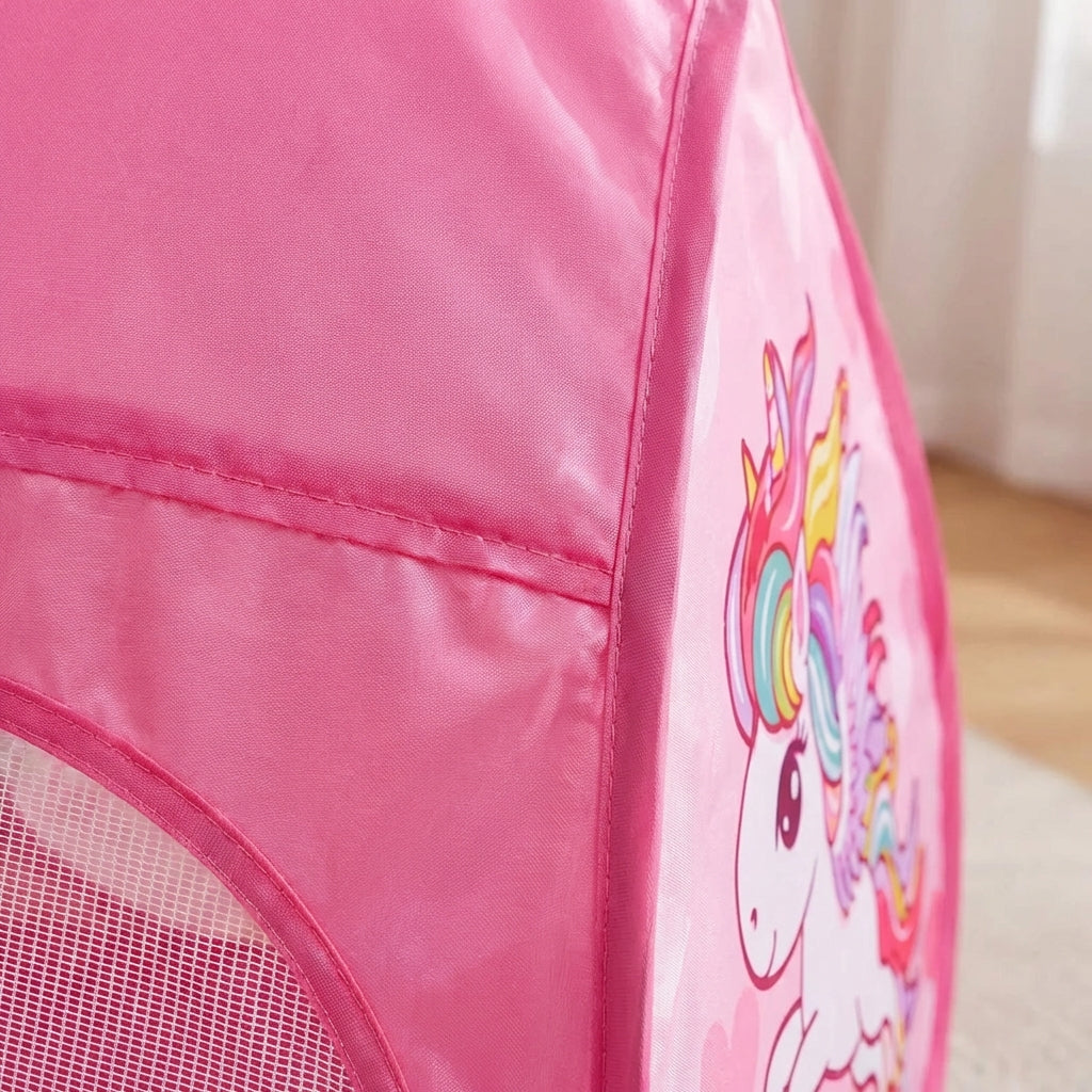 Faltbares 3-in-1 Kinder Spielzelt mit Tunnel und Bällebad für drinnen und draußen