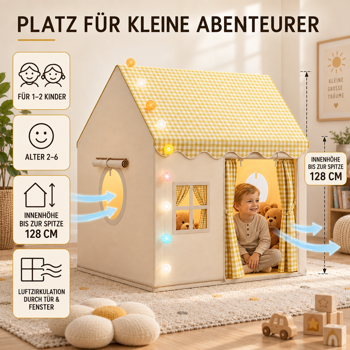 Nordspur | Playloria Faltbares Indoor Spielzelt