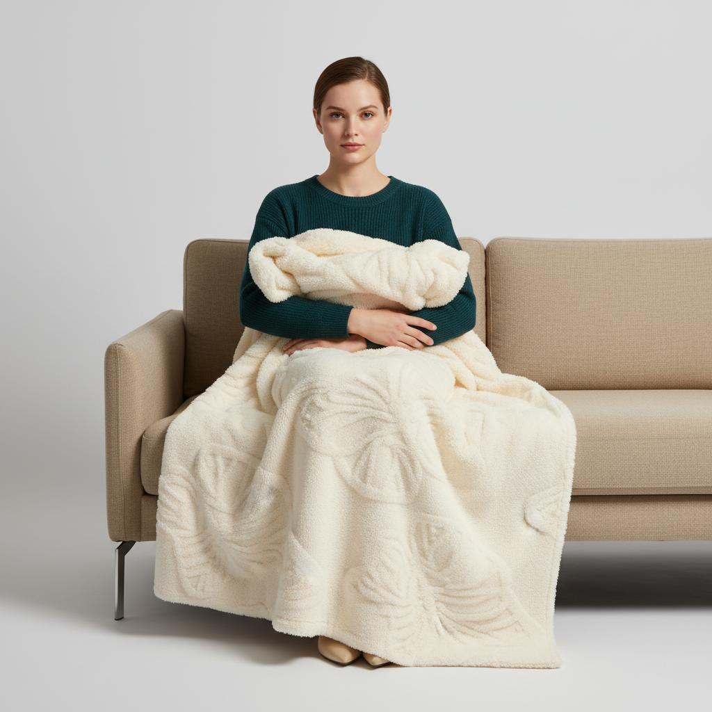 Wurfdecke Schmetterlingstextur leicht warm Polyester ganzjährig