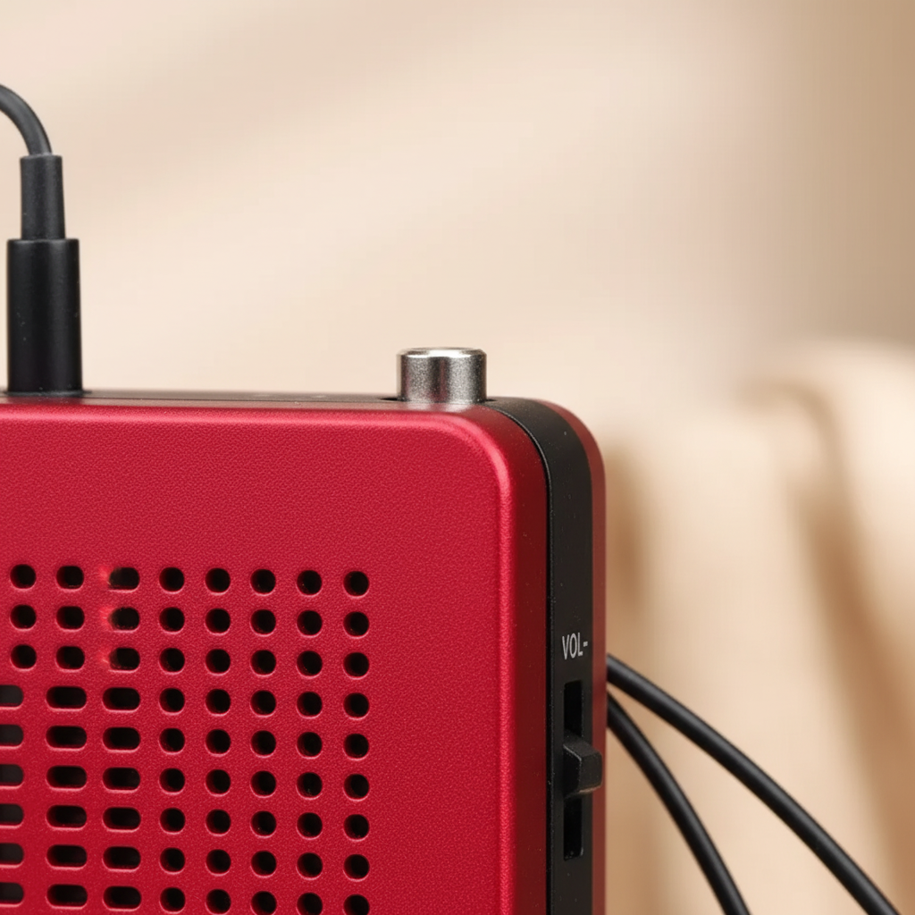 Kompaktes Taschhenradio mit Metallgehäuse und LCD-Display