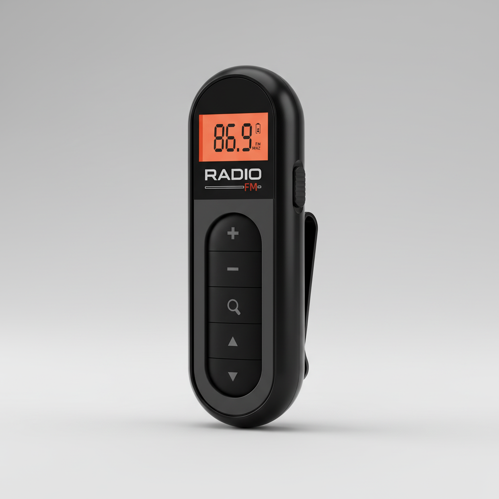 Tragbares aufladbares Taschen-UKW-Radio mit beleuchtetes Display